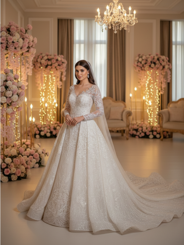 تفصيل فساتين أفراح 2025 | فخامة التفاصيل وبريق الحلم مع Dida Factory