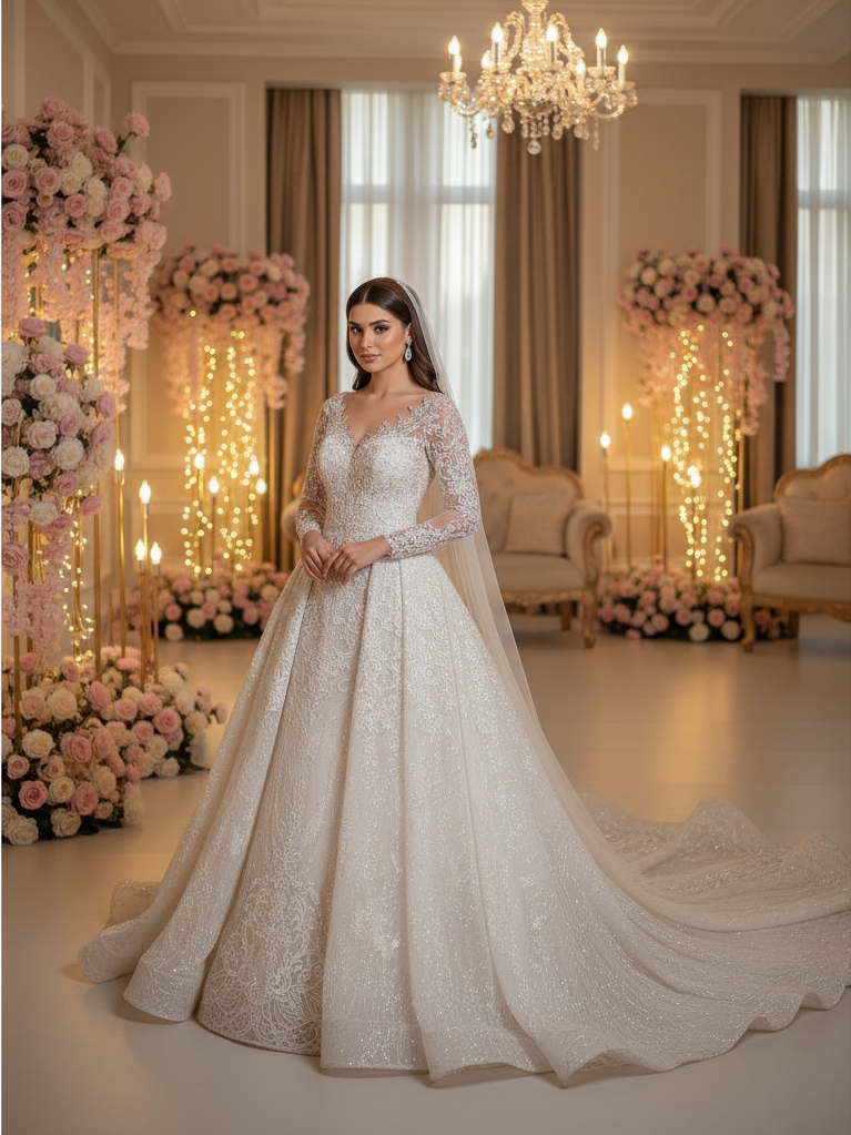 تفصيل فساتين أفراح 2025 | فخامة التفاصيل وبريق الحلم مع Dida Factory