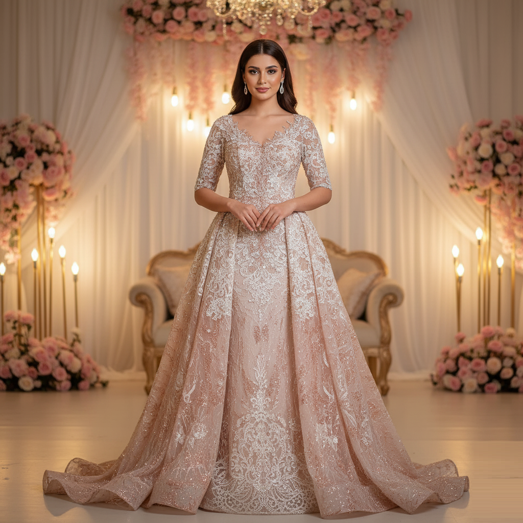 تصميم فساتين خطوبة 2025 | فخامة التفاصيل وأناقة التفصيل من Dida Factory