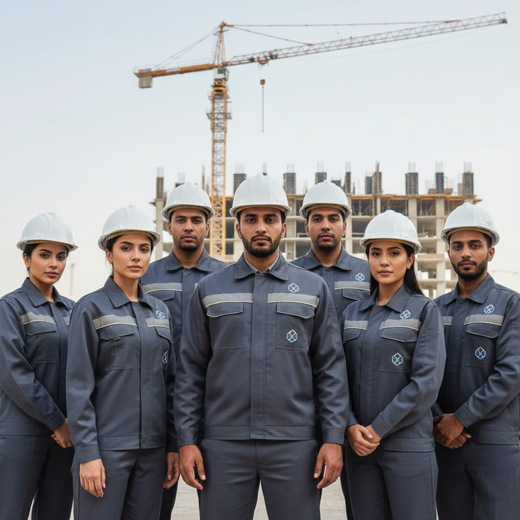 تفصيل يونيفورم شركات مقاولات | احترافية تعكس هوية العمل وجودته مع Dida Factory